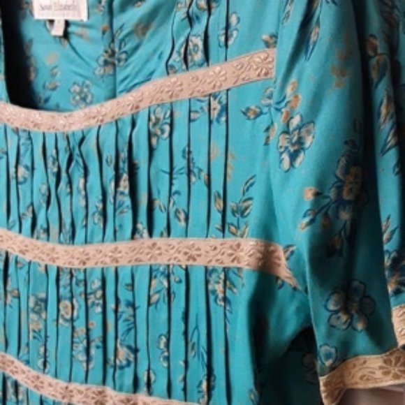 Vintage Light Baby Blue Long Boho Sarah Elizabeth - Picture 9 of 10